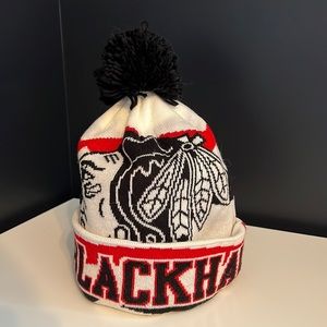 Reebok Chicago Blackhawks Winter Beanie Knit Hat - NHL Center Ice Collection